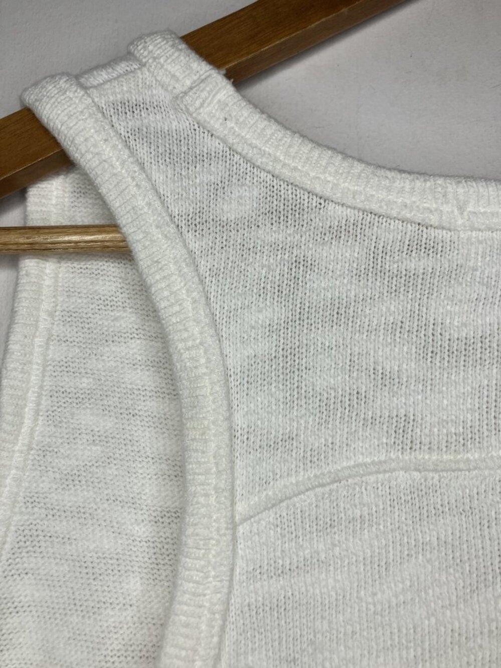 Basin + Range Women's White 100% Cotton Slub Knit Tank Top Size Large - Picture 7 of 8